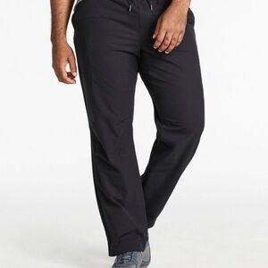 L.L.Bean Multisport Pants Drawstring Lightweight Black Mens XXL 32” Black
